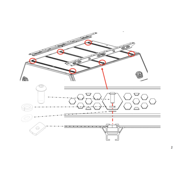 Backbone pour ARB Baserack & Pioneer Rhino-rack - Hardtop V3 ROCKALU Double Cabine – Image 3