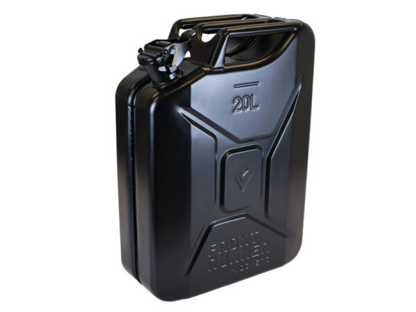 Jerrican 20L Finition en acier mat noir Front Runner