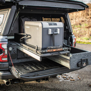 KIT AMENAGEMENT TIROIR ARB COMPLET POUR FORD RANGER EXTRA CABINE A PARTIR DE 2023 AVEC BAC DE BENNE D'ORIGINE