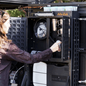 RANGEMENT CUISINE AVEC TABLETTE POUR PORTE ARRIERE DE ALU-CAB MODCAP - BASIC