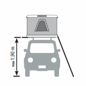 OPTION ECHELLE STANDARD POUR TENTE DE TOIT COQUE AUTOHOME (HAUTEUR VEHICULE MAX 190 CM)