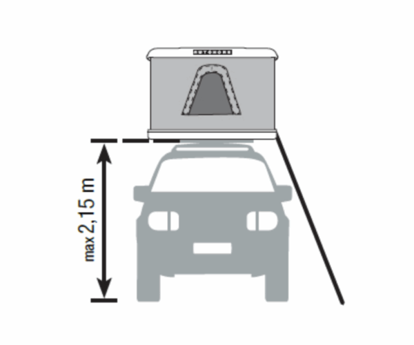 OPTION ECHELLE 4X4 POUR TENTE DE TOIT COQUE AUTOHOME (HAUTEUR VEHICULE ENTRE 191 ET 215 CM)